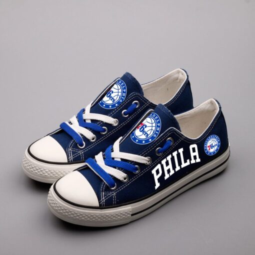 Philadelphia 76ers Atlanta Hawks Sport Sneakers Shoes For Men Women Fans - Image 3