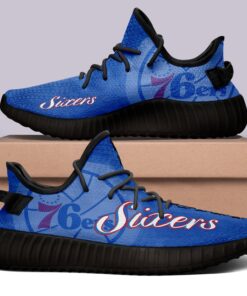Alternative view of Philadelphia 76ers NBA 350v Yeezy Sneakers For Men Women Fans