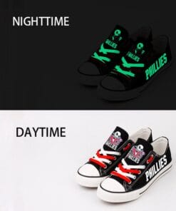Alternative view of Philadelphia Phillies Limited Print Low Top Canvas Shoes Sport Sneakers For Men Women Fans