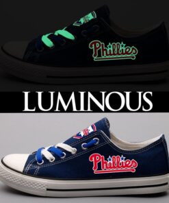 Philadelphia Phillies Limited Print MLB Students Low Top Canvas Shoes Sport Sneakers 3