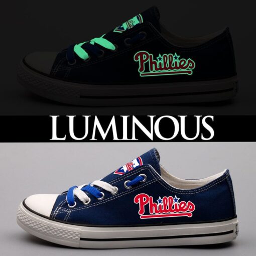 Philadelphia Phillies Limited Print Low Top Canvas Shoes Sport Sneakers For Men Women Fans - Image 2