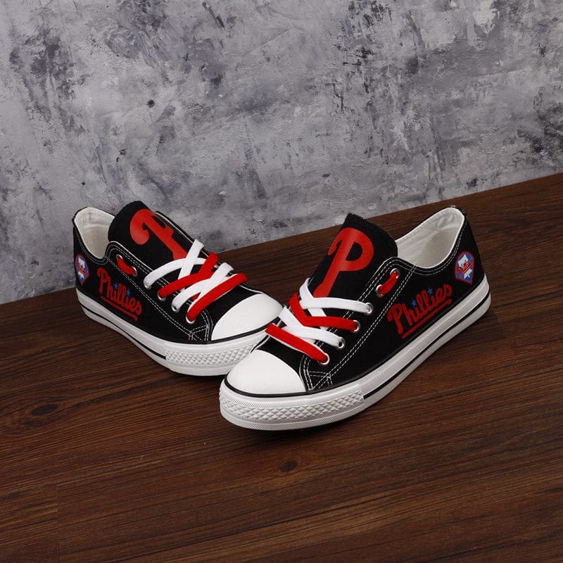 Philadelphia Phillies Limited Print Low Top Canvas Shoes Sport Sneakers For Men Women Fans - Image 2