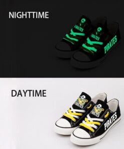 Pittsburgh Pirates Limited Print MLB Students Low Top Canvas Shoes Sport Sneakers