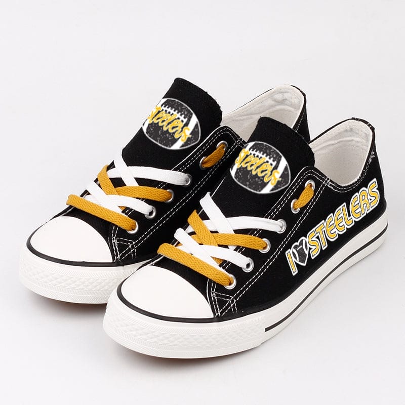 Pittsburgh Steelers Low Top Canvas Sport Sneakers Shoes For Men Women Fans - Image 7