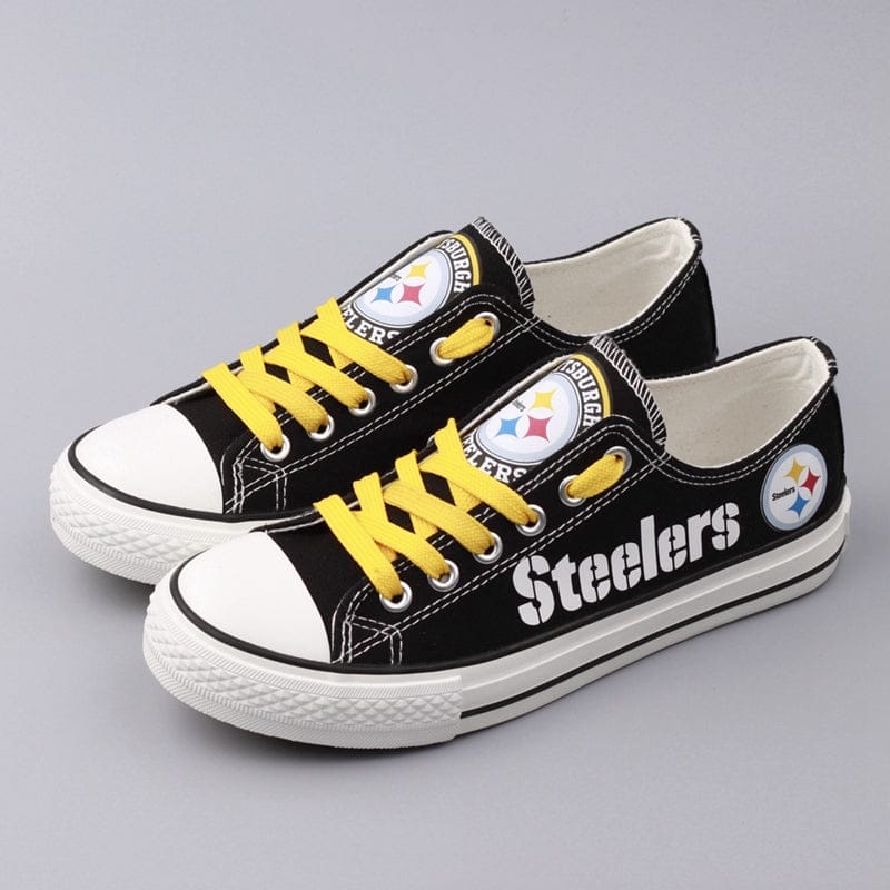 Pittsburgh Steelers Low Top Canvas Sport Sneakers Shoes For Men Women Fans - Image 4