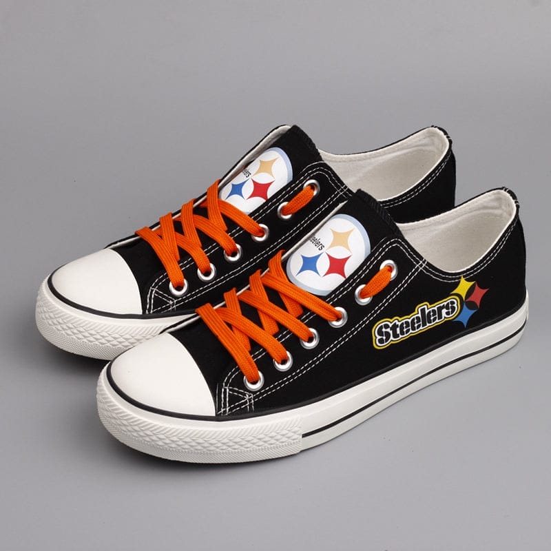 Pittsburgh Steelers Low Top Canvas Sport Sneakers Shoes For Men Women Fans - Image 5