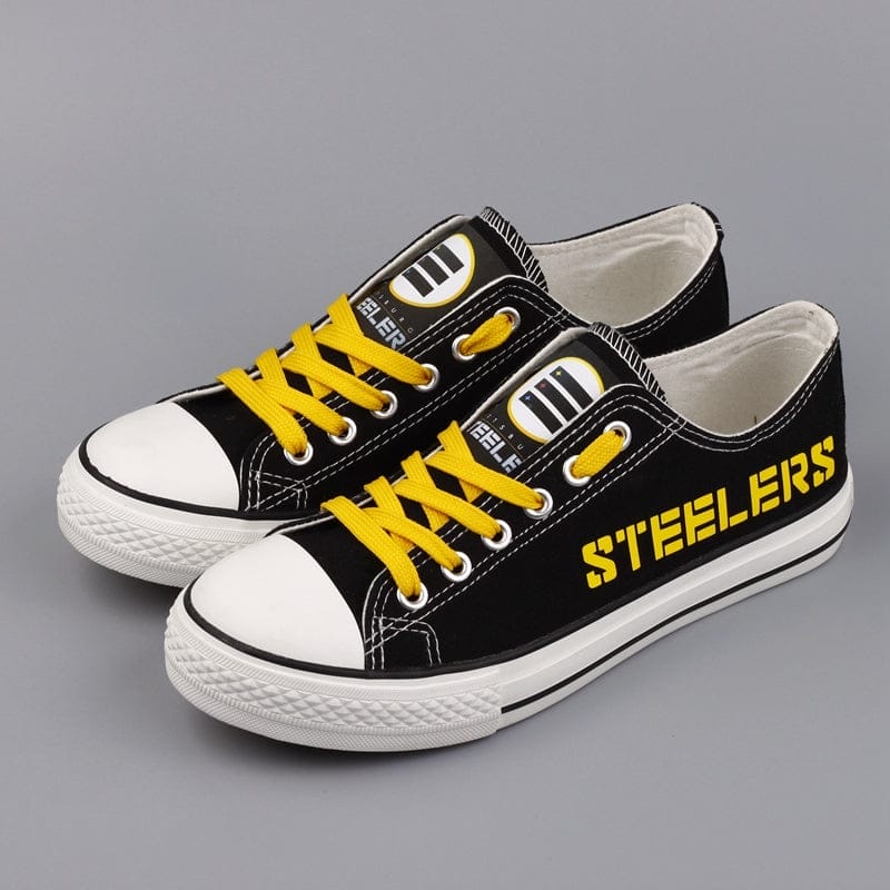 Pittsburgh Steelers Low Top Canvas Sport Sneakers Shoes For Men Women Fans - Image 6
