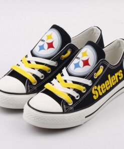 Pittsburgh Steelers Low Top Canvas Sport Sneakers Shoes For Men Women Fans