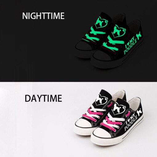 Poodle Canvas Sneakers Shoes For Men Women Fans
