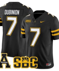 Rashod Dubinion Jersey 7 App State Mountaineers 2025 Limited Stitched Black