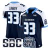 RayLawryJersey 33OldDominionMonarchs2025VaporLimitedStitchedNavyAlter