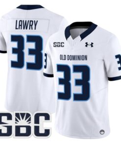 Ray Lawry Jersey #33 Old Dominion Monarchs 2025 Vapor Limited Stitched White