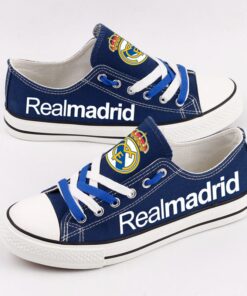 Alternative view of Real Madrid Low Top Canvas Sport Sneakers Shoes For Men Women Fans