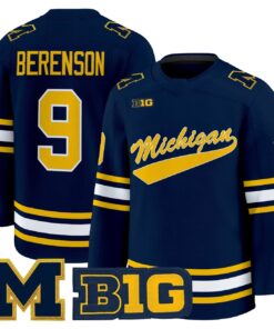 Alternative view of Red Berenson Jersey #9 Michigan Wolverines 2025-26 Premium All Stitched