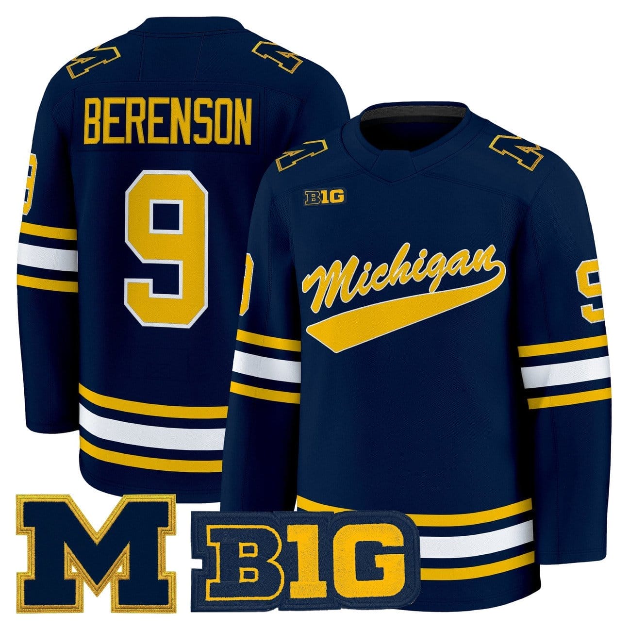 Red Berenson Jersey #9 Michigan Wolverines 2025-26 Premium All Stitched - Image 2