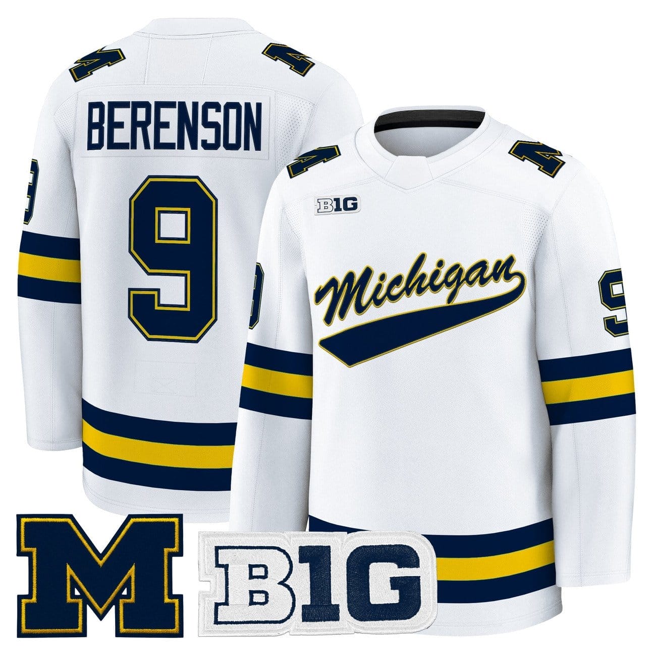 Red Berenson Jersey #9 Michigan Wolverines 2025-26 Premium All Stitched - Image 3