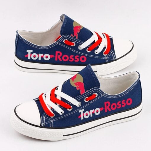 Red Bull Toro Rosso Honda Canvas Sneakers Shoes For Men Women Fans - Image 2