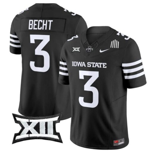 Rocco Becht Jersey #3 Iowa State Cyclones 2025 Limited Stitched Black