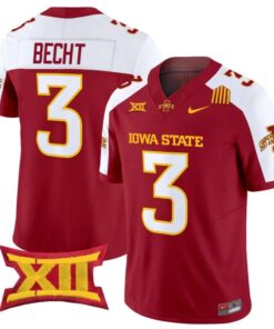 Rocco Becht Jersey #3 Iowa State Cyclones 2025 Limited Stitched Cardinal Alter