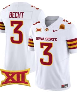 Rocco Becht Jersey #3 Iowa State Cyclones 2025 Limited Stitched White