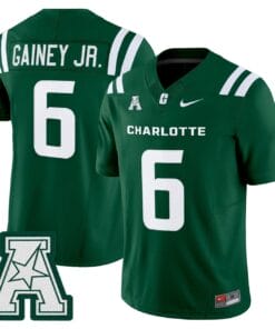 Rod Gainey Jr Jersey 6 Charlotte 49ers 2025 Vapor Limited Stitched Green