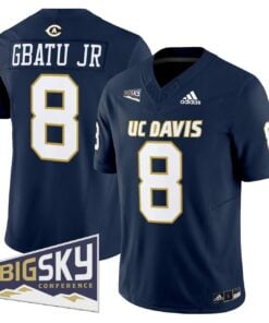 Samuel Gbatu Jr Jersey 8 UC Davis Aggies 2025 Lake Tahoe Patch Stitched Navy