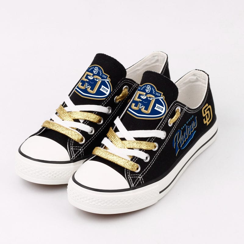 San Diego Padres Limited Print Low Top Canvas Shoes Sport Sneakers For Men Women Fans - Image 2