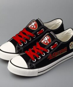 Alternative view of San Francisco 49ers Low Top Canvas Sport Sneakers Shoes For Men Women Fans