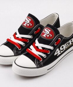 Alternative view of San Francisco 49ers Low Top Canvas Sport Sneakers Shoes For Men Women Fans