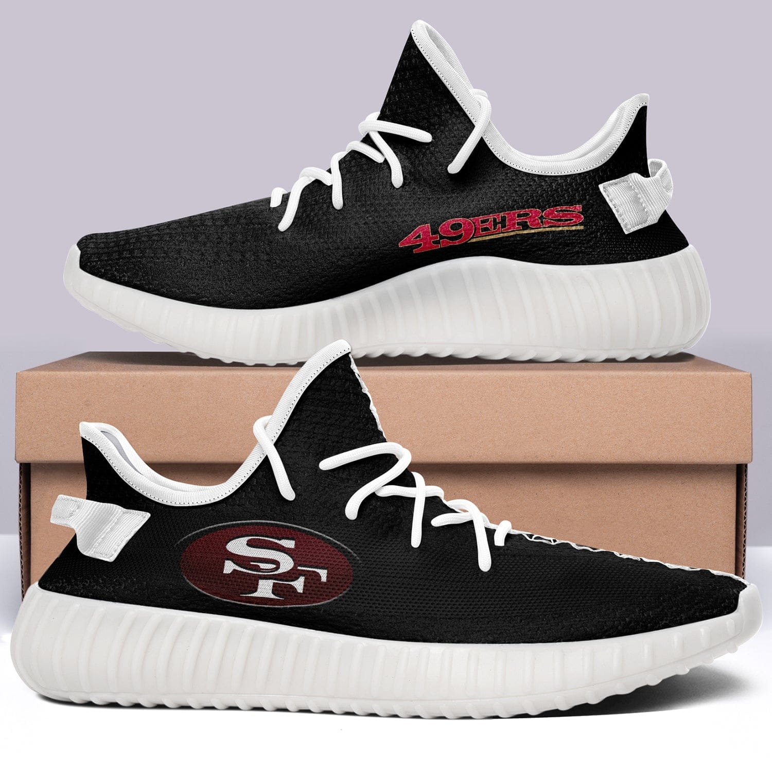 San Francisco 49ers NFL 350v Yeezy Sneakers For Men Women Fans - Image 4