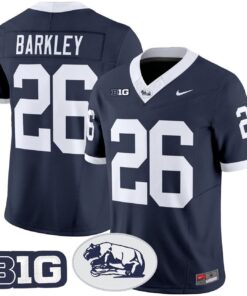 Alternative view of Saquon Barkley Jersey #26 Penn State Nittany Lions 2025 Throwback Limited Stitched