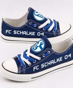 Alternative view of Schalke 04 Low Top Canvas Sport Sneakers Shoes For Men Women Fans