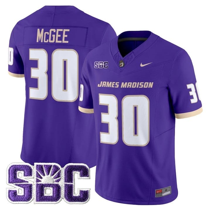 Scotty McGee Jersey #30 James Madison Dukes 2025 Vapor Limited Stitched - Image 4