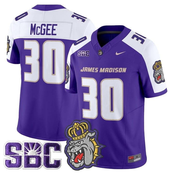 Scotty McGee Jersey #30 James Madison Dukes 2025 Vapor Limited Stitched - Image 3