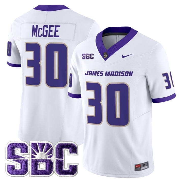 Scotty McGee Jersey #30 James Madison Dukes 2025 Vapor Limited Stitched - Image 5