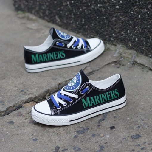 Seattle Mariners Limited Print Low Top Canvas Shoes Sport Sneakers For Men Women Fans - Image 5