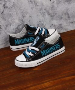 Seattle Mariners Limited Print MLB Students Low Top Canvas Shoes Sport Sneakers 3