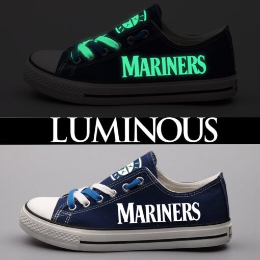 Seattle Mariners Limited Print Low Top Canvas Shoes Sport Sneakers For Men Women Fans - Image 3