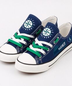 Seattle Mariners Limited Print MLB Students Low Top Canvas Shoes Sport Sneakers 666a033b 88bf 45fb a3cf 64fe90a4250a