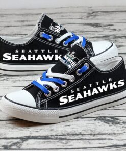 Seattle Seahawks Low Top Canvas Sport Sneakers Shoes For Men Women Fans