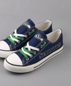 Seattle Seahawks Low Top Canvas Sport Sneakers Shoes For Men Women Fans