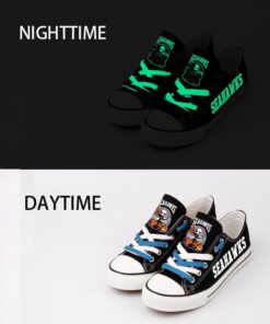 Alternative view of Seattle Seahawks Low Top Canvas Sport Sneakers Shoes For Men Women Fans