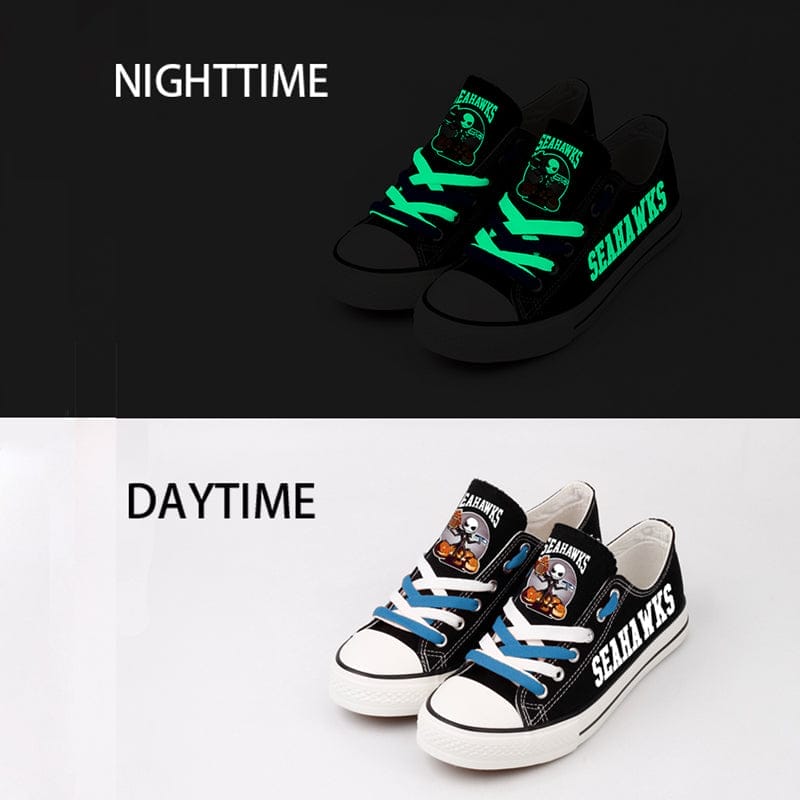 Seattle Seahawks Low Top Canvas Sport Sneakers Shoes For Men Women Fans - Image 2