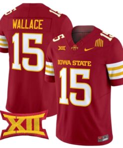 Seneca Wallace Jersey #15 Iowa State Cyclones 2025 Limited Stitched Cardinal