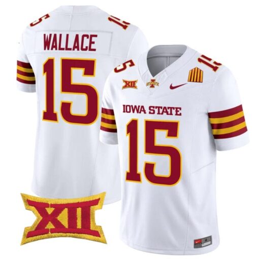 Seneca Wallace Jersey #15 Iowa State Cyclones 2025 Limited Stitched White