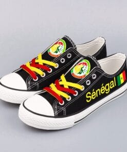 Senegal Low Top Canvas Sport Sneakers Shoes For Men Women Fans