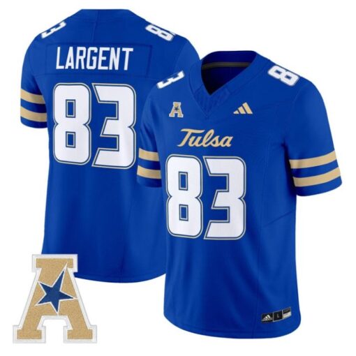 Steve Largent Jersey #83 Tulsa Golden Hurricane 2025 Vapor Stitched Royal