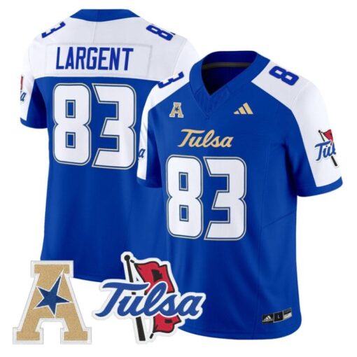 Steve Largent Jersey #83 Tulsa Golden Hurricane 2025 Vapor Stitched Royal Alter