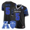 SuttonSmithJersey 5MemphisTigers2025VaporLimitedStitchedBlack