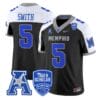 SuttonSmithJersey 5MemphisTigers2025VaporLimitedStitchedBlackAlter